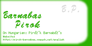 barnabas pirok business card